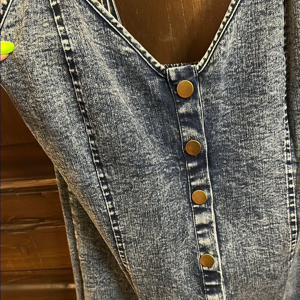 Denim Button-Down Dress - Picture 2 of 5